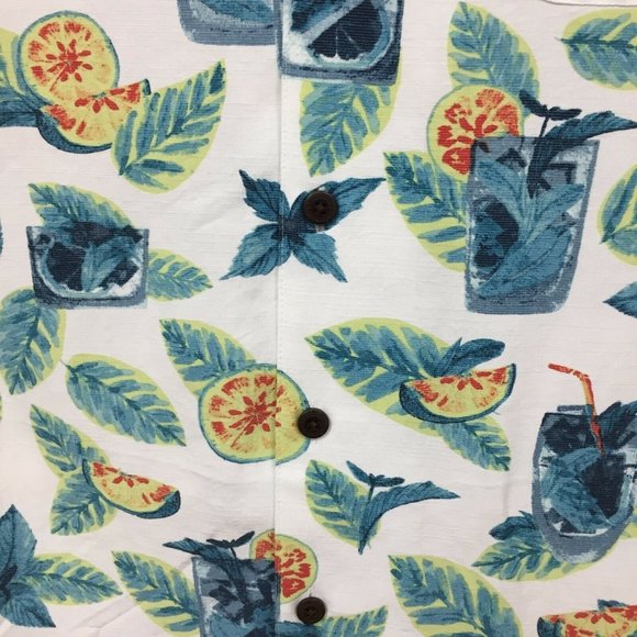 Caribbean Roundtree & Yorke Hawaiian Shirt Men's Size XL Tropical Drink NWT - Picture 11 of 12